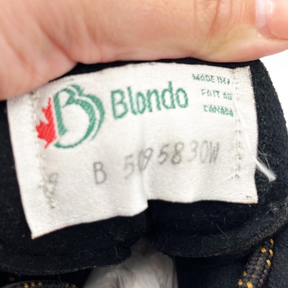 Vintage Blondo Waterproof Leather Lug Sole Lace Up Chunky Boots Grunge - Picture 9 of 11